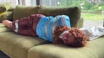  watch Lola Montez bound and gagged in shiny nylon Windbreaker