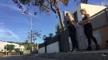Suspended on the street