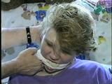 22 Yr OLD LISA IS RUBBER BAND BALL-GAGGED, MOUTH STUFFED, HANDGAGGED, OTM & CLEAVE GAGGED (D43-6)