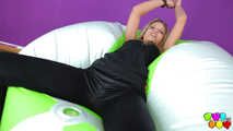 76 Susi on our biggest beach ball
