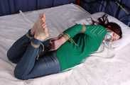 Patricia hogtied in Jeans