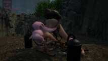 GoL Anime pink hair slave fucked by goblin gang