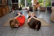 Guest Celine and guest Romy - Hogtied on the floor