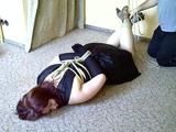 Sandra hogtied 2/4 with Pics
