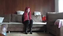 Angi hogtied on couch 1/2