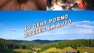 HOT THREESOME IN CAR