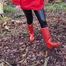 Welliewalk in red Hunter boots