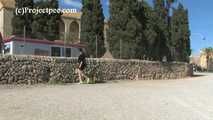 030070 Salma Has A Pee By The Car Park Wall