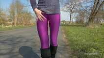Lila Leggings im April, CT-Version