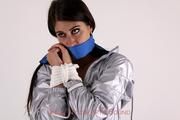 Shelly tied and gagged in shorts