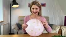 busty Blow2Pop two 12inch balloons and inflate one 11inch with nail2pop