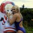 905 Marilyn enjoys deflating pooltoys! 