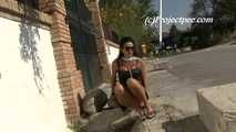 016223 Eve Takes An Emergency Pee In A Drainage Ditch.