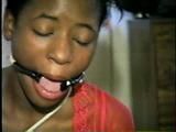 BLACK, RING GAGGED, MOUTH STUFFED SHONDA (D10-14)