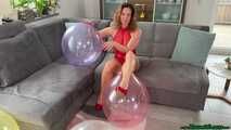erotic high heels popping P18 balloons
