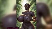 GoL Mega busty african girl topless dance animation