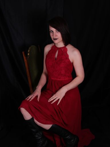 bunny in red dress
