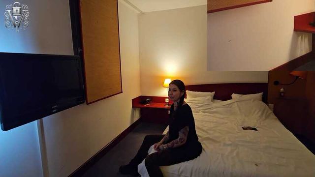 Alexa is made up, dressed, and theoretically ready for her or my date, but something is still missing – her leash