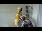 Get 2 Videos with Alina enjoying her Shiny Nylon Rainwear together with a Friend from our 2010 Archive