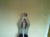 Tied bare feet