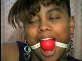 BALL-GAGGED, RAWHIDE TIED, BLACK  HOSTAGE (D18-7)