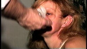 43 YEAR OLD WAITRESS IS MOUTH STUFFED, CLEAVE GAGGED,  HOG-TIED, BAREFOOT , TOE-TIED  AND PANTIE-LESS (D68-6)
