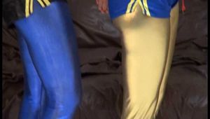 Get 3 diferent videos, one with Shelly, two with Sophie and Samantha enjoying bondage her shiny nylon Shorts in one package from our Archive!