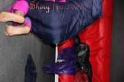 Watching sexy Pia wearing a sexy shiny nylon rain combination during her workout (Pics)