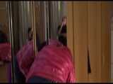 Get 2 Videos with Lucy enjoying her shiny nylon Downwear from our 2012 Archive