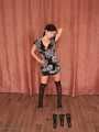 Marvita - Sweet punishment for a hot girls featuring leather cuffs and a tape gag