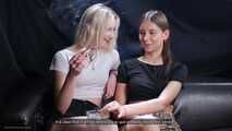 Girls smoking and giving an interview about they smoking experience