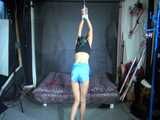 Get a Video with Sandra getting bound, gagged and spanked in her shiny nylon Shorts