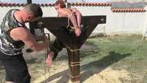 Bettine on the Bondage Cross