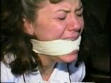 21 YR OLD COLLEGE STUDENT CINDY IS MOUTH STUFFED, CLEAVE GAGGED, BALL-TIED WEARING PANTYHOSE & SOME UP-SKIRT SHOTS (D47-6)