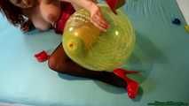 sexy highheel and feet popping *thai balloons*