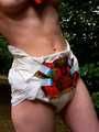 Outside in the woods, enjoying my superthick diaper