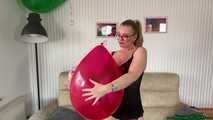 helium inflating eight crystal U16 balloons and pop them