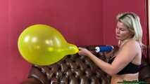 hand and electical pump2pop three balloons and Blow2Pop pink U14