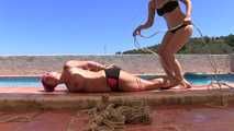 Nova Pink - Hogtied by the Pool Side