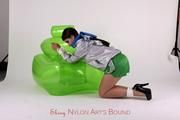 Shelly tied and gagged in shorts