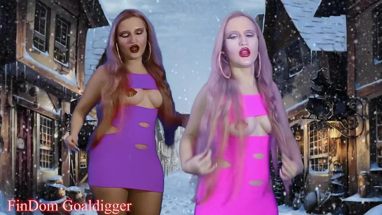 Christmas Boobs present for Bimbo