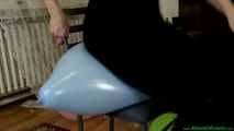sexy and intense sitpopping on the chair