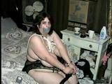 314 Lb BARB, TAPES, GAGS, HANDCUFFS & PLAYS WITH HER HUGE TITS (D22-10)