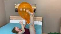 footpumping orange TT17 and throwing against the wall till it pops