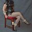 Relaxing in ropes and PVC cheongsam