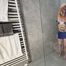 Myxxxy wetting her shiny nylon Shorts