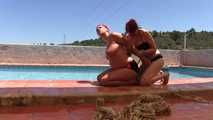 Nova Pink - Hogtied by the Pool Side