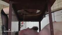 Mistress Douxxx pees on the slave's face