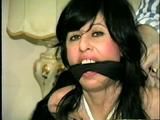 40 Yr OLD HAIRDRESSER HAS SPONGE STUFFED IN MOUTH, ACE BANDAGE GAGGED, TIT TIED & CROTCH ROPED (D33-9)