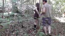 Ivana taped to a tree 1/3